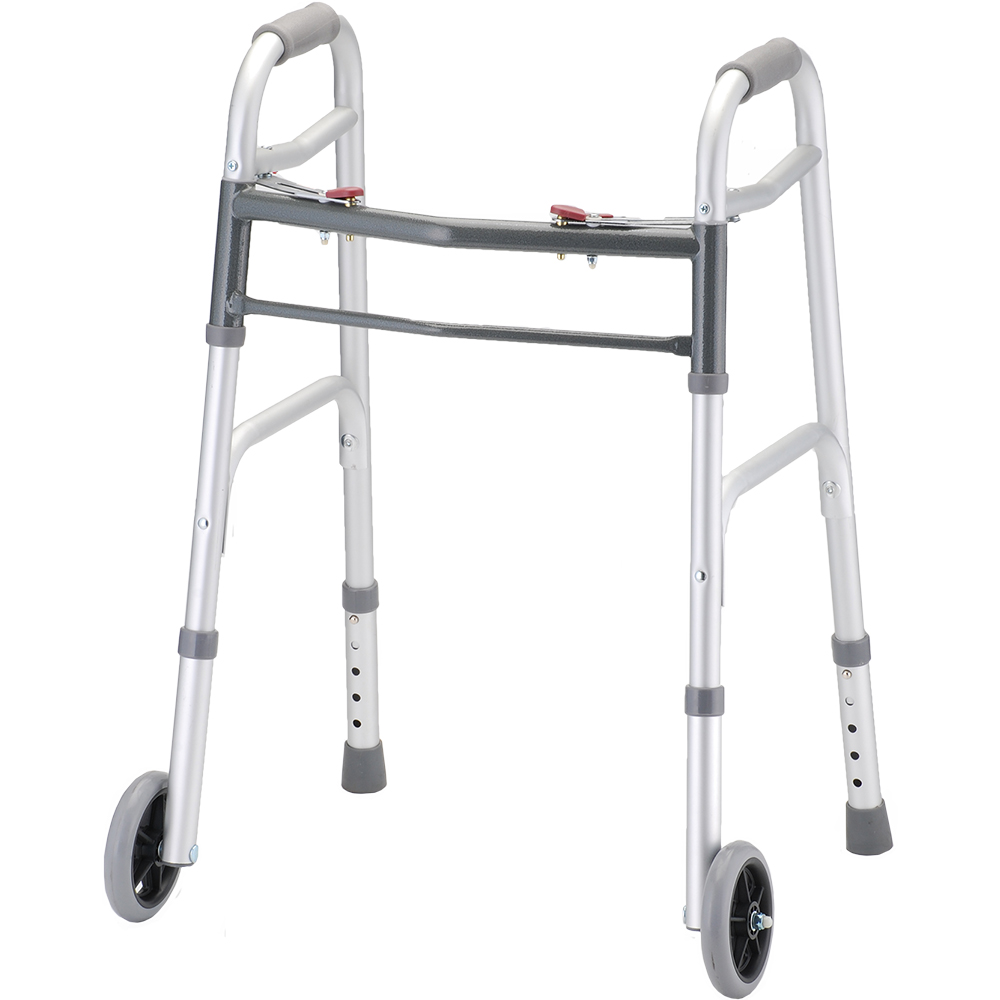 4090PW5 Folding Walker with 5 inch Wheels Main View
